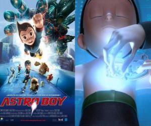 yapboz Astroboy veya Astro Boy, onun ölü oğlu Toby ve onun anılarını görüntü Dr Tenma tarafından oluşturulan bir süper-robot